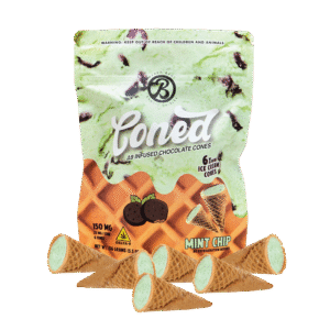 THC-Infused Mint Chip Chocolate Cones